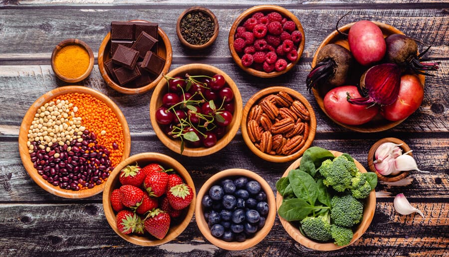 alimentos que são antioxidantes naturais.